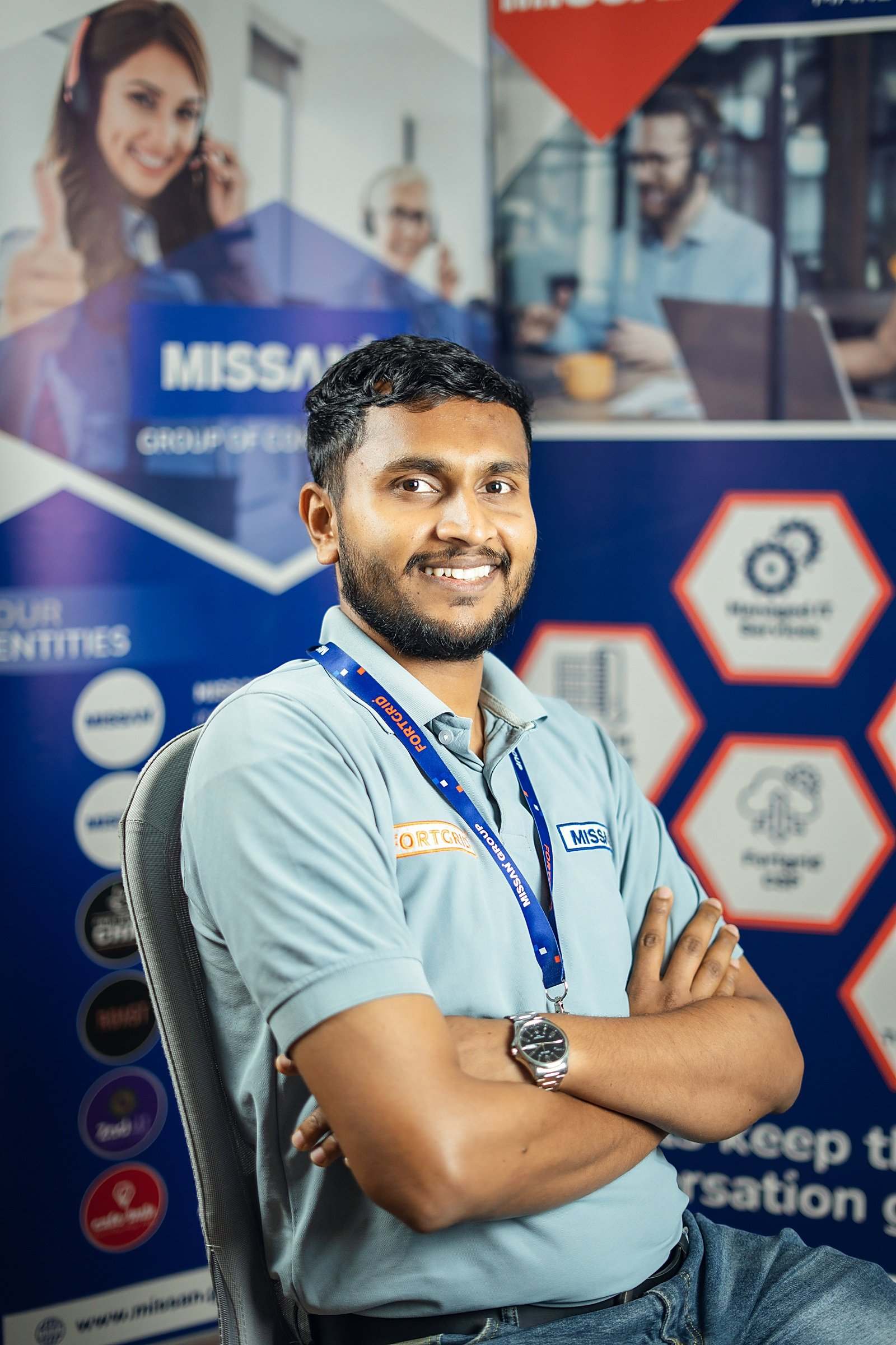 A Missan support engineer at the Sharjah head office